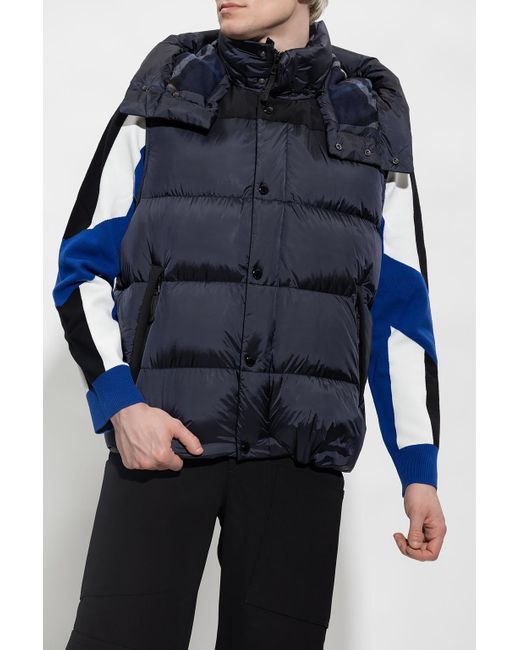 Burberry Blue Detachable Sleeve Nylon Puffer Jacket for men