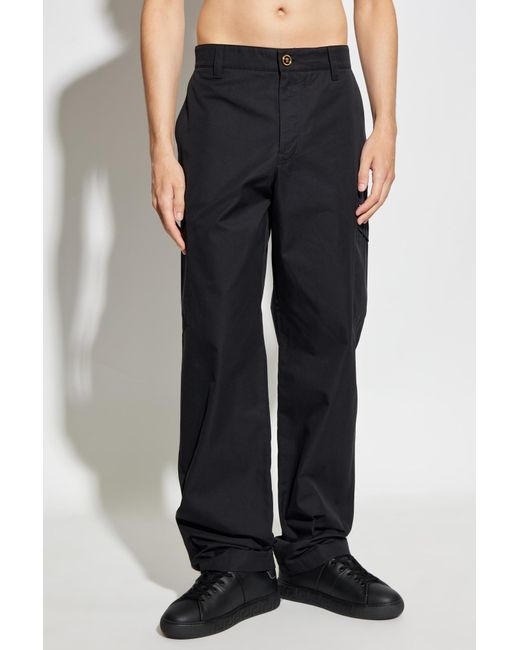 Versace Black Cargo Trousers for men