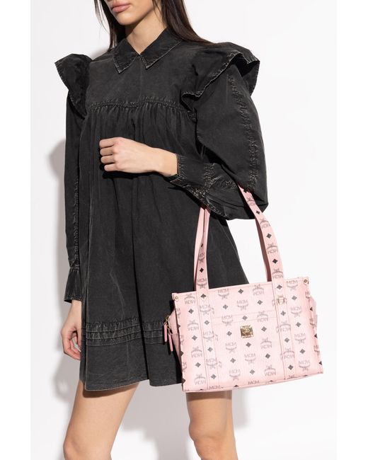 MCM Pink 'Large Aren' Shopper Bag