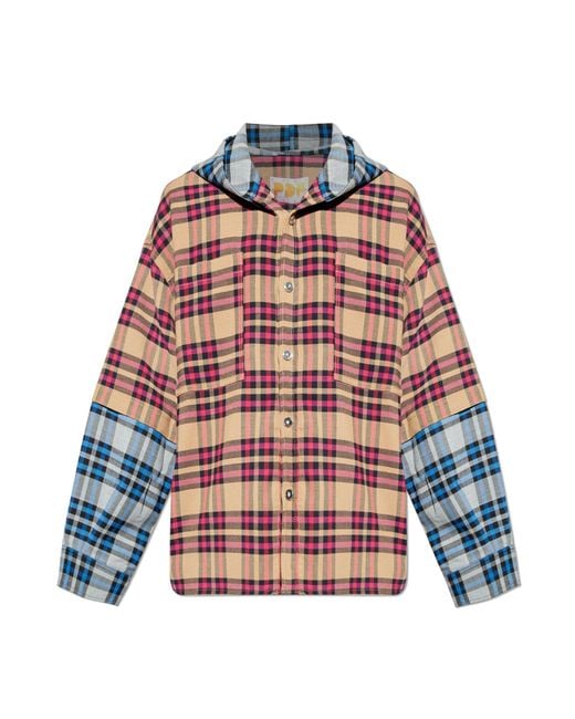 PDF Red Hooded Shirt for men