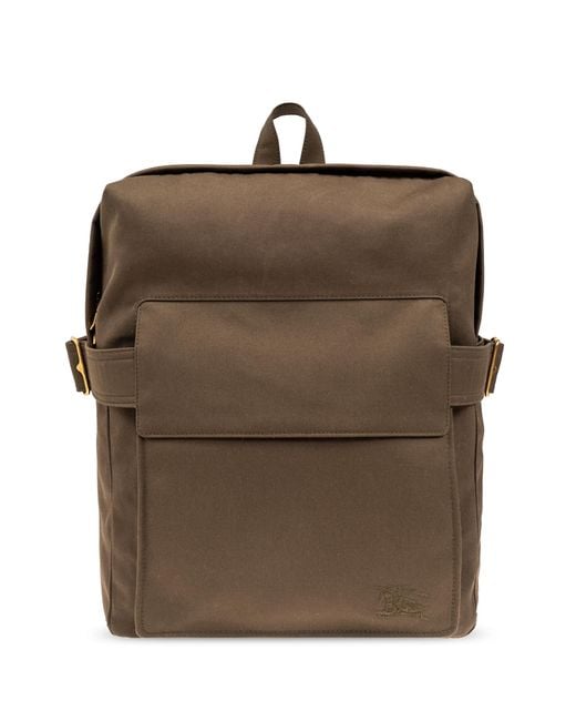 Burberry Brown Embroidered Backpack, for men