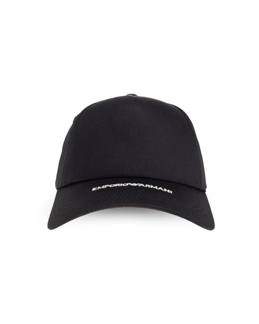 Emporio Armani Black Baseball Cap for men