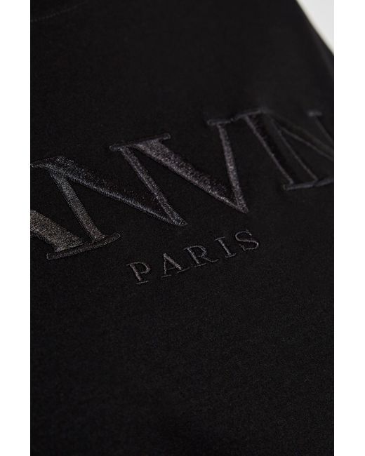 Lanvin Black Cotton T-Shirt