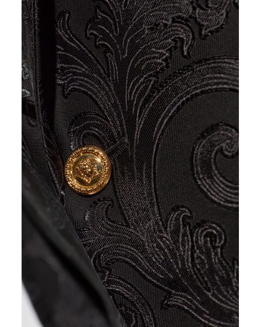 Versace Black Blazer With "Barocco" Pattern for men
