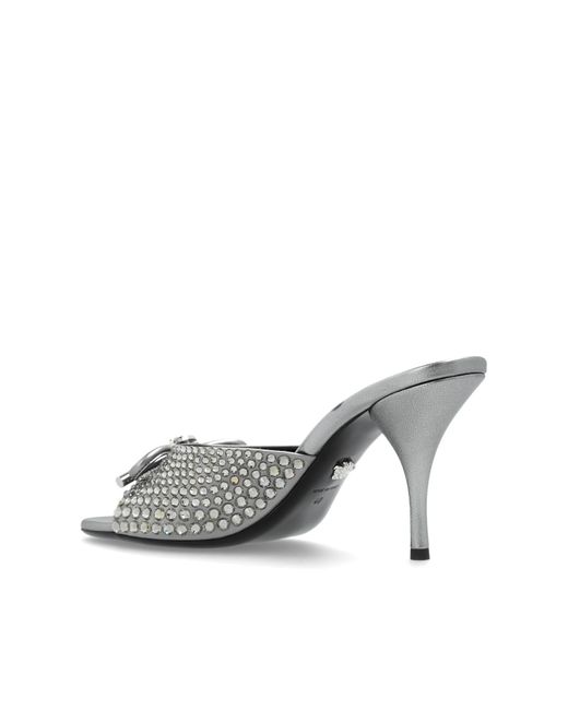 Versace Metallic Heeled Mules