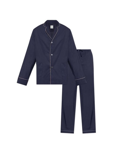Paul Smith Blue Two-Piece Pajamas for men