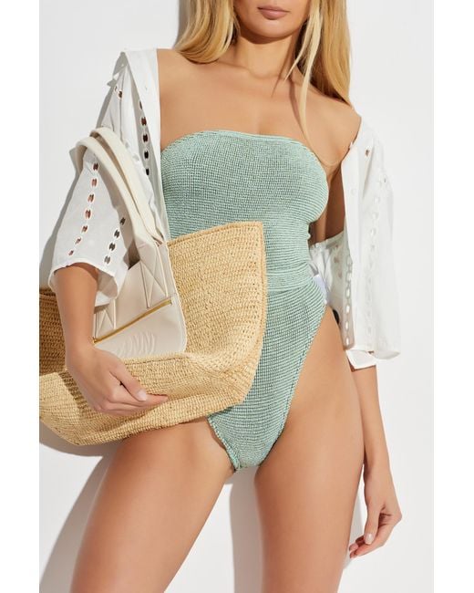 Bondeye Green One-Piece Swimsuit "Belt Fane"
