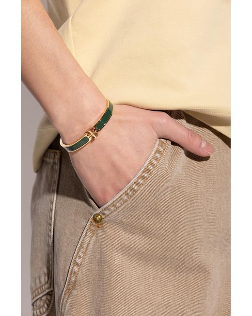 Tory Burch Metallic Bracelet With Logo