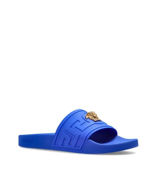 Versace Blue Rubber Flip-Flops for men