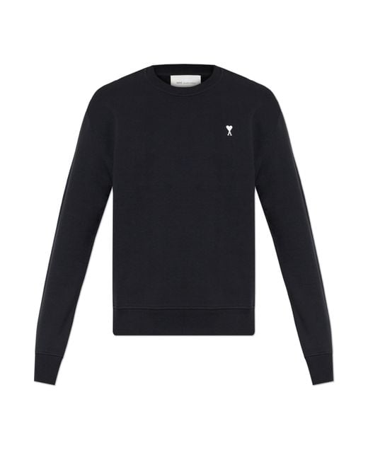AMI Blue Sweatshirt With Embroidered Logo for men