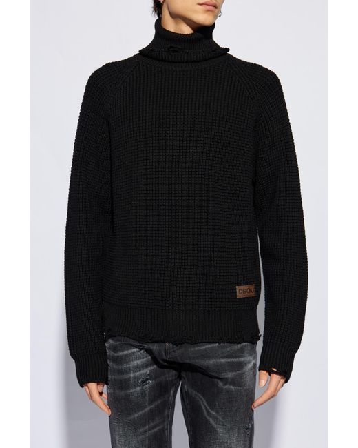 DSquared² Black Woolen Sweater, for men