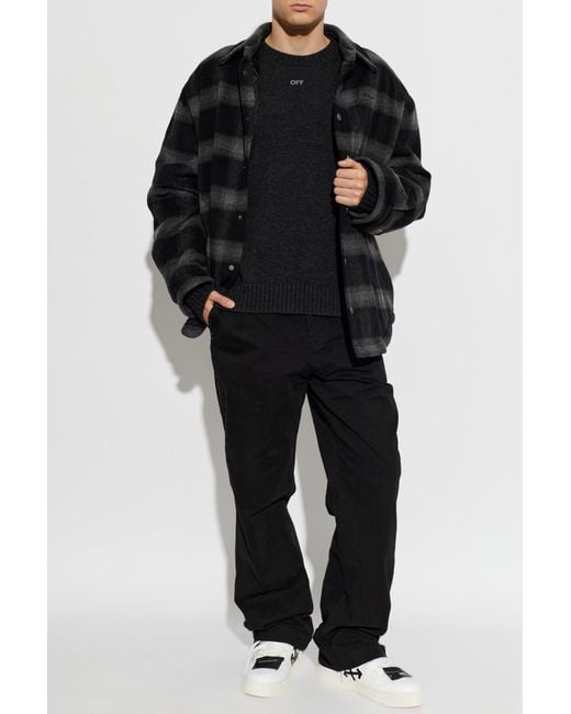 Off-White c/o Virgil Abloh Black Wool Sweater for men