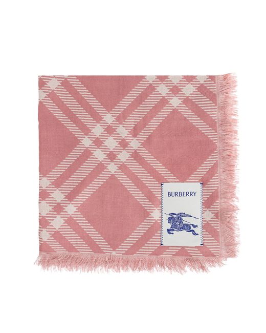 Burberry Pink Wool Scarf