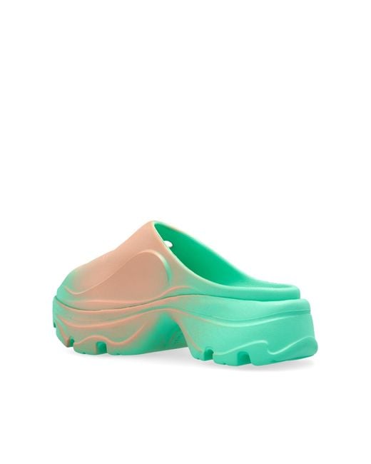 Adidas By Stella McCartney Green Platform Flip-Flops