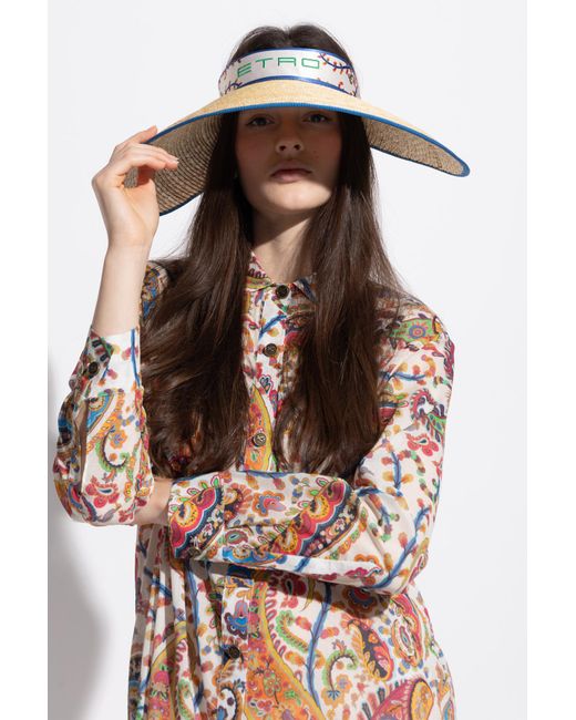 Etro Metallic Hat With Logo