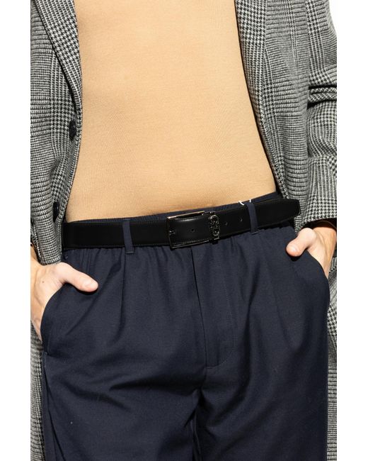 Ferragamo Black Reversible Belt for men