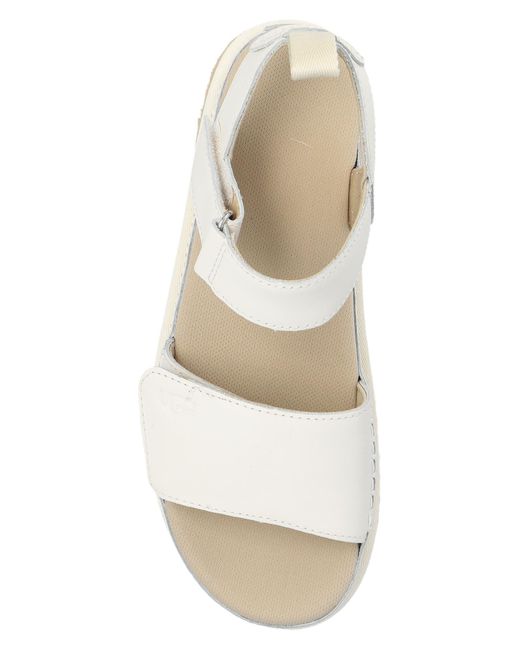 Ugg White 'goldenstar' Leather Platform Sandals,