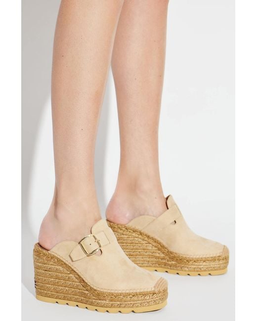 Stella McCartney Natural Wedge-Heeled Shoes 'Gaia'