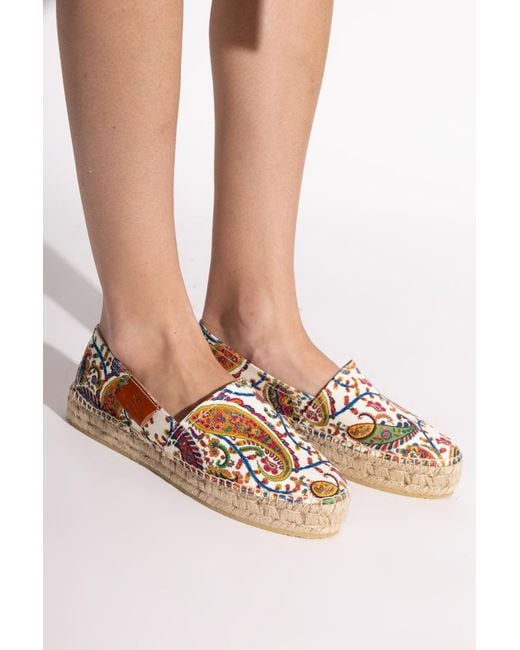 Etro Brown Espadrilles With Print