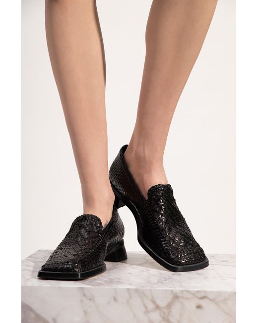 Miista Leather 'marissa' Woven Pumps in Black Lyst