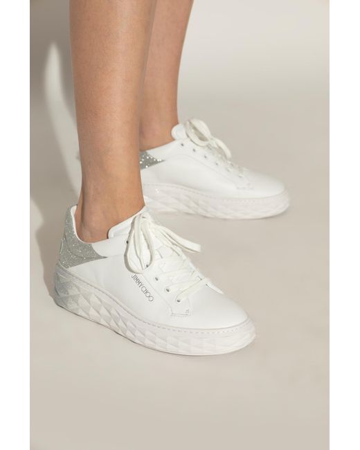 Jimmy Choo White Diamond Sneakers