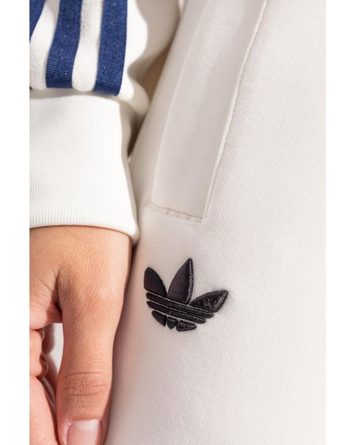 Adidas Originals White Wide Leg Track Pants