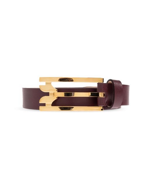 Victoria Beckham Red Leather Belt