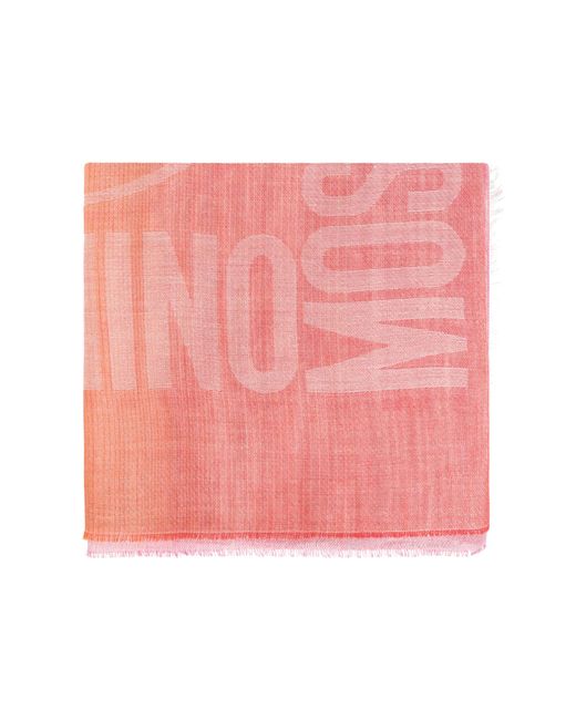 Moschino Scarf With Logo, in Pink