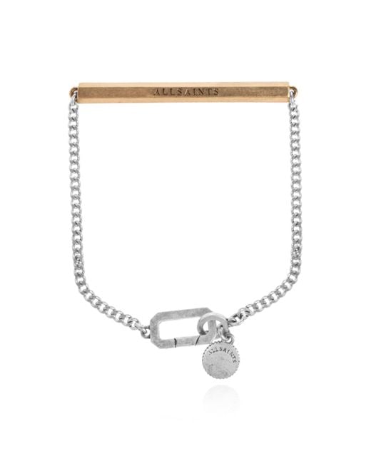 AllSaints White Brass Bracelet
