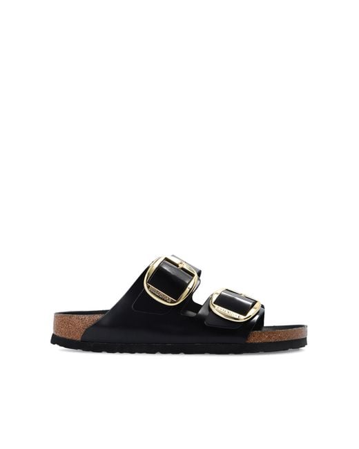 Birkenstock Black 'Arizona Big Buckle' Slides