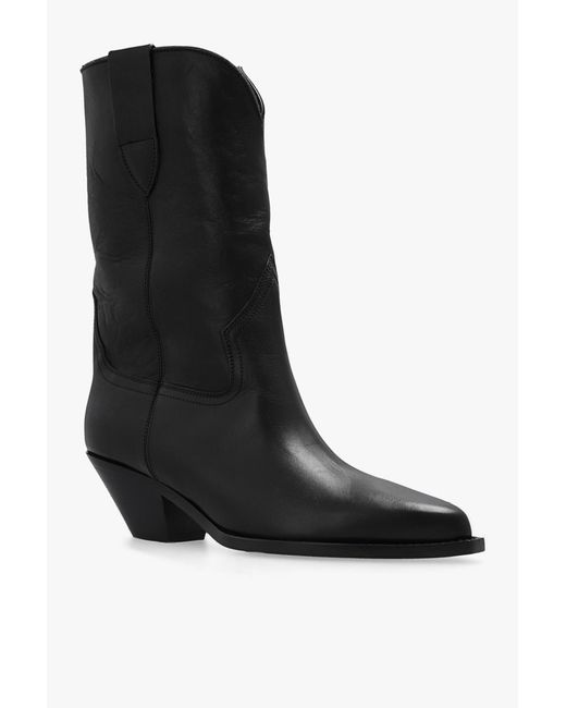 Isabel Marant Black Dahope Leather Boots