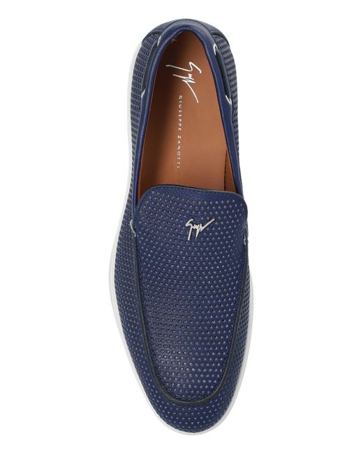 Giuseppe Zanotti Blue Shoes Berth Type Loafers for men