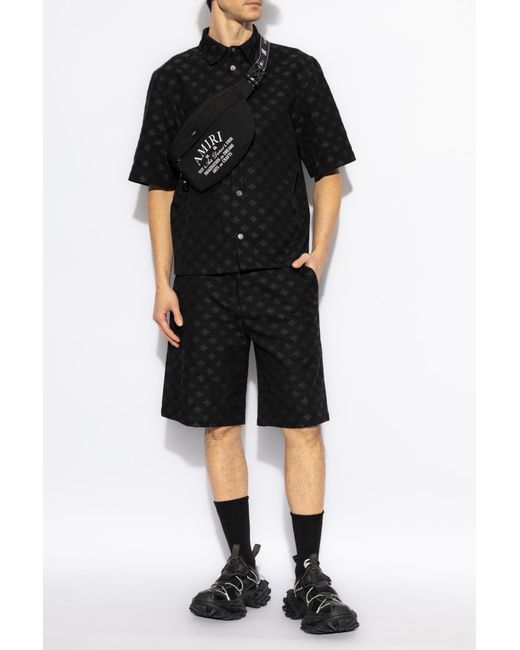 Amiri Black Monogram Shorts for men