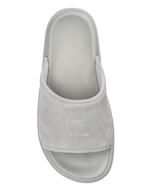 Y-3 White Logo Slides
