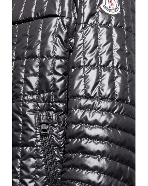 Moncler Black Quilted Jacket "Lasne" for men