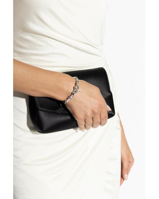 Versace Metallic Bracelet With Shimmering Crystals