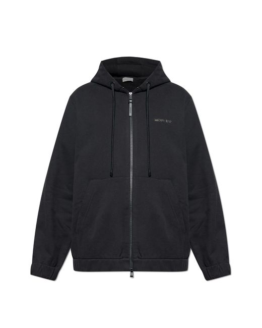 Moncler Blue Sweatshirt With Logo for men