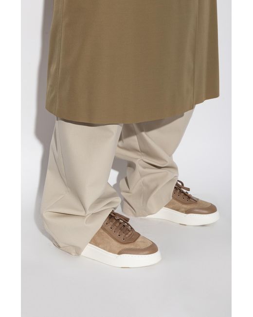 Max Mara Brown Leather Sports Shoes