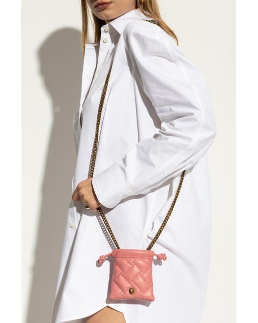 Kurt Geiger Pink Shoulder Bag 'Kensington String Micro'