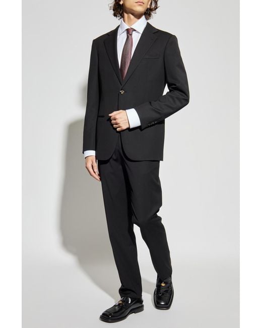 Giorgio Armani Black Wool Suit for men