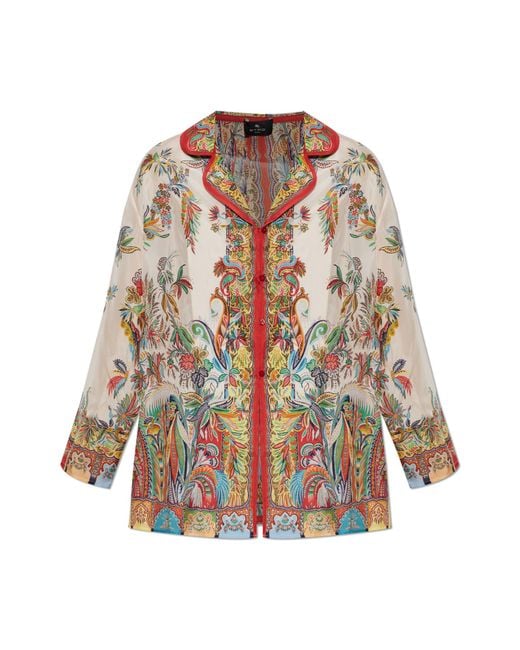 Etro White Silk Shirt