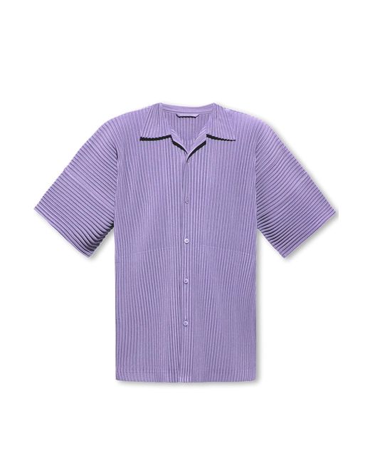Homme Plissé Issey Miyake Purple Pleated Shirt
