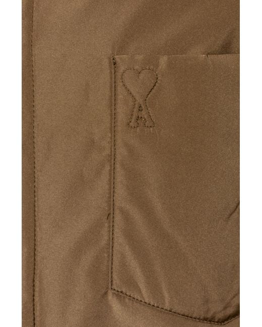 AMI Brown Light Jacket With Logo for men