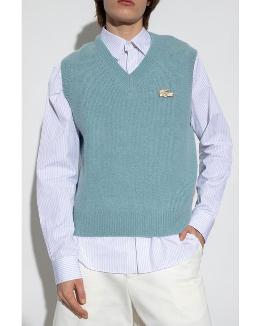 LACOSTE LE FLEUR* Vネックベスト Mサイズ ライトブルー LACOSTE LE FLEUR* Vネックベスト Mサイズ ライトブルー LACOSTE LE
