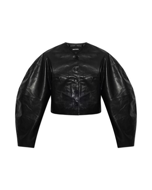 ROTATE BIRGER CHRISTENSEN Black Leather Jacket