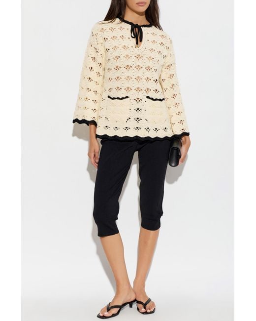 Zimmermann Natural Turtleneck With Pockets