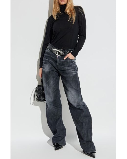 DSquared² Black 'D2 Twisted' Jeans