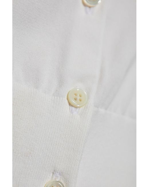 T By Alexander Wang White Short-Sleeved Cardigan