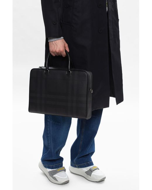 burberry leather briefcase