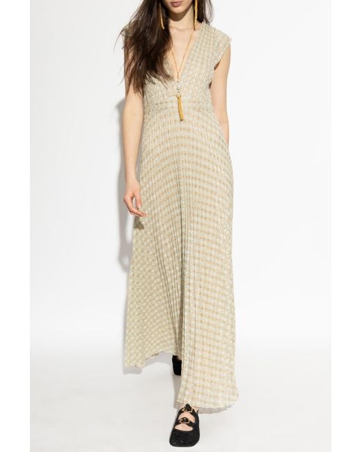 Forte_forte White Dress With Lurex Thread